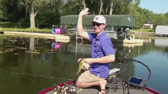 FOX 9's Jared Piepenburg catches fish on live TV