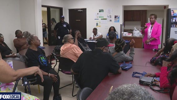 Detroit Councilwoman Mary Waters meets with concerned senior apartment residents