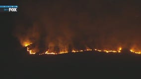 Pyrite Fire continues to burn in Jurupa Valley