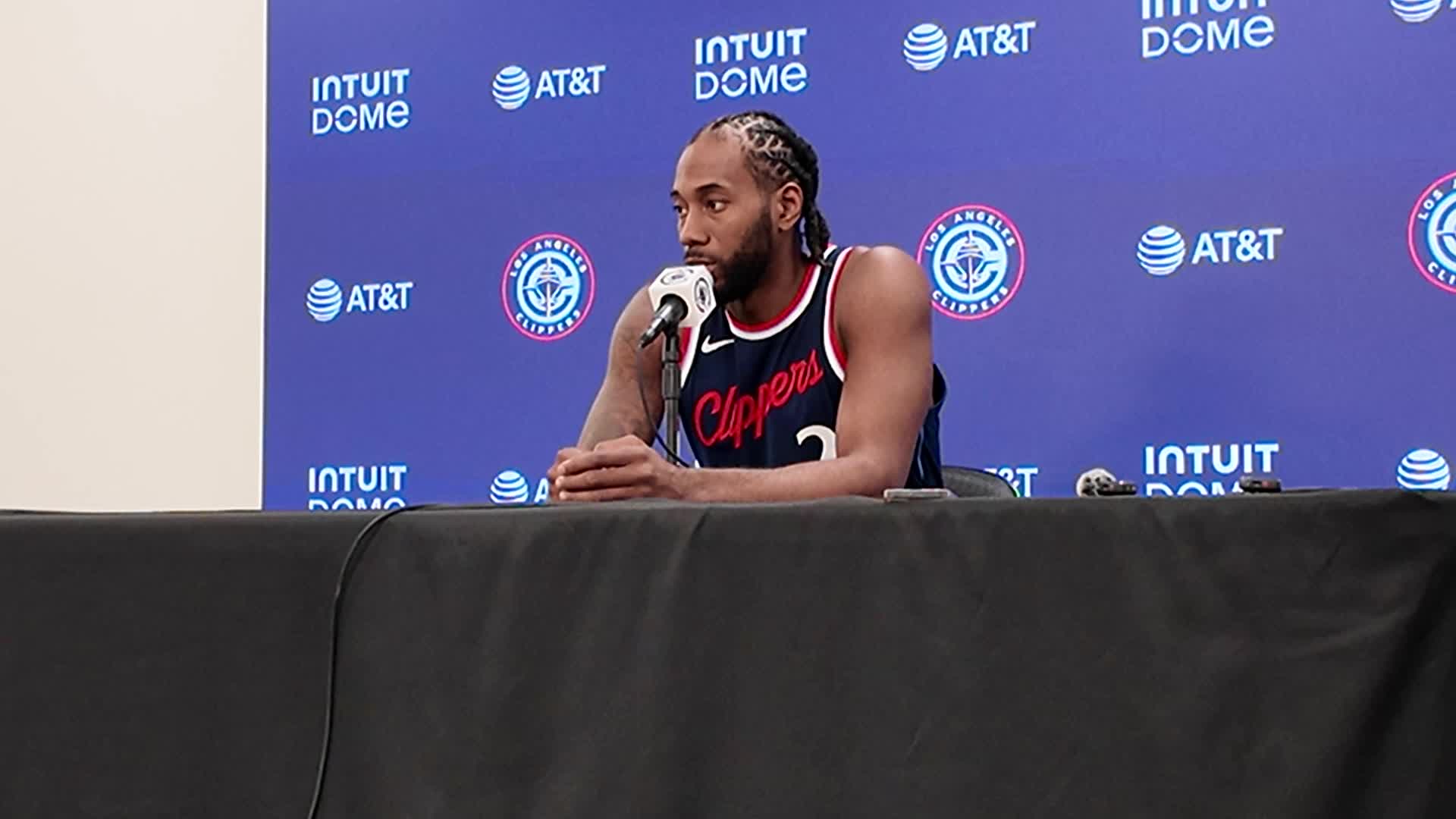 Kawhi Leonard speaks on Clippers Media Day
