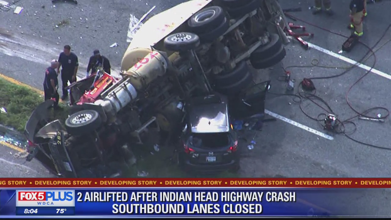 2 hospitalized after serious crash in Prince George's County