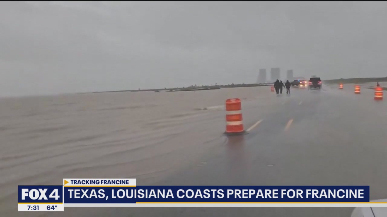 Texas and Louisiana prepare for Francine