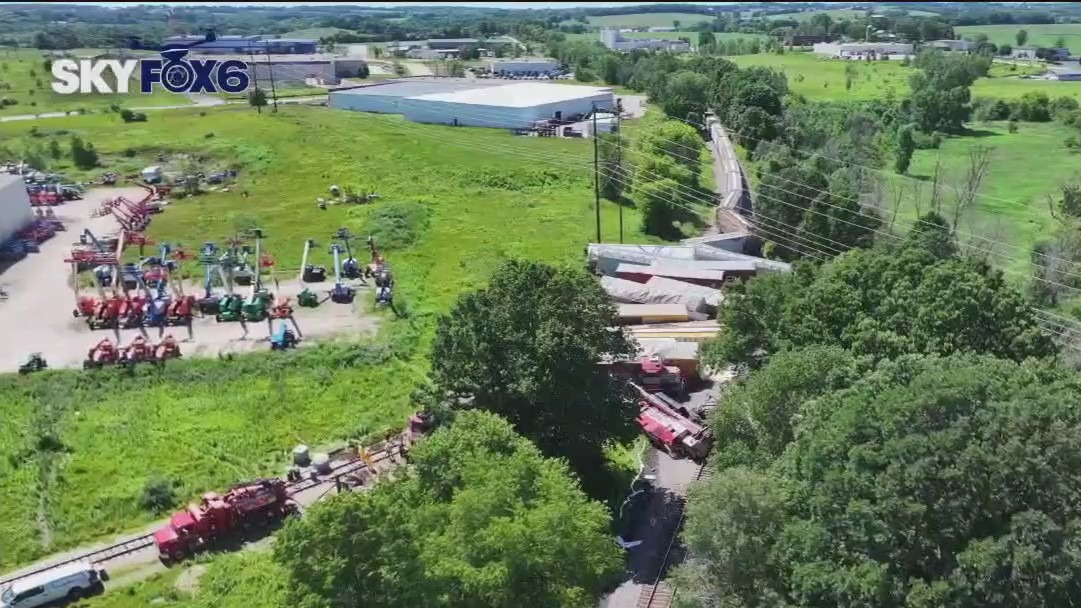 Train derails, diesel cleanup underway