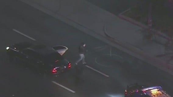 Suspect leads CHP on chase across Orange County, passenger dropped off