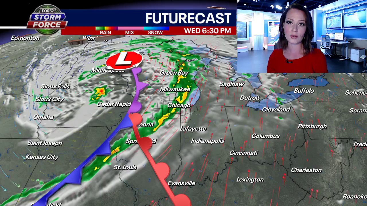 Showers roll back into Chicago area by Wednesday