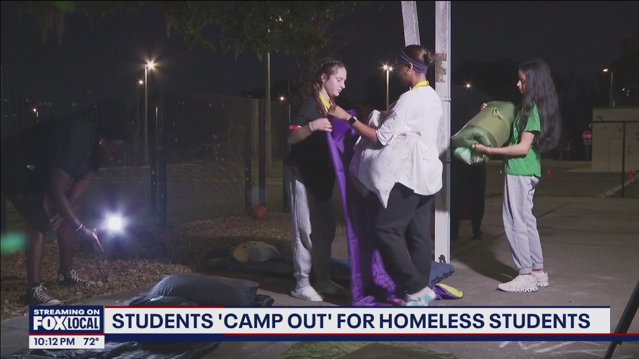 Hillsborough County students 'camp out' for homeless awareness