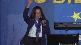 Vice presidential candidate Kamala Harris stops in Houston