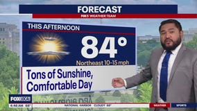 DC weather: Sunny, warm Friday with highs in the mid-80s
