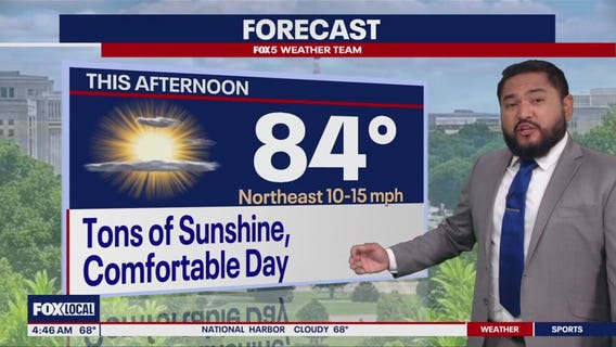 DC weather: Sunny, warm Friday with highs in the mid-80s