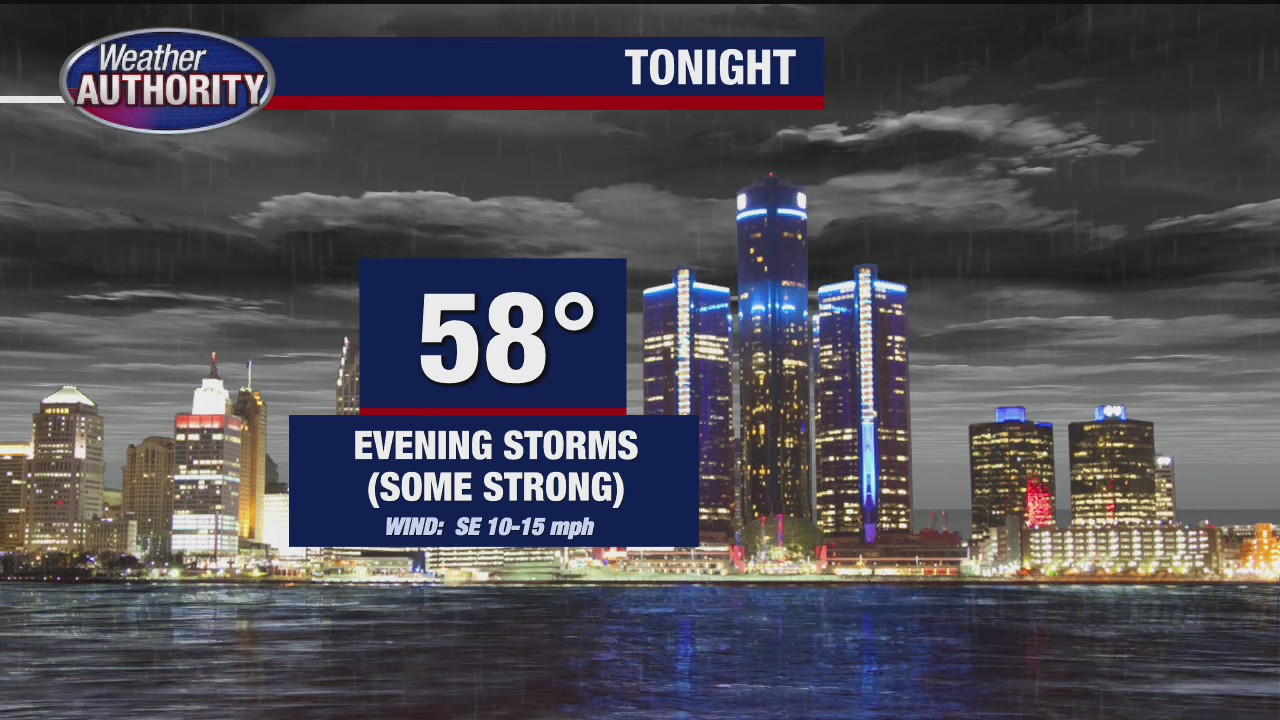 Storms expected in SE Michigan tonight, some severe