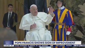 Pope Francis shows sign of health improvement