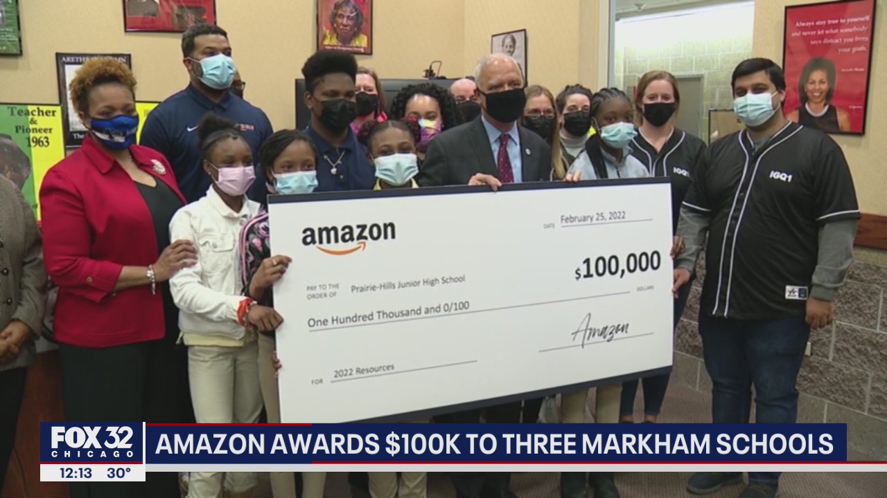 Amazon awards $100,000 to three Cook County schools
