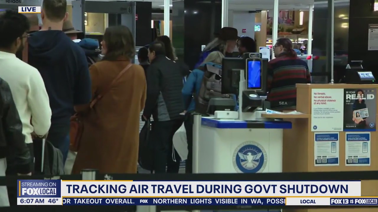 Tracking air travel during government shutdown