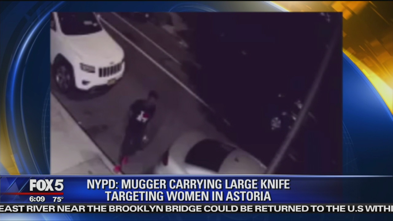 Mugger carrying large knife targeting women