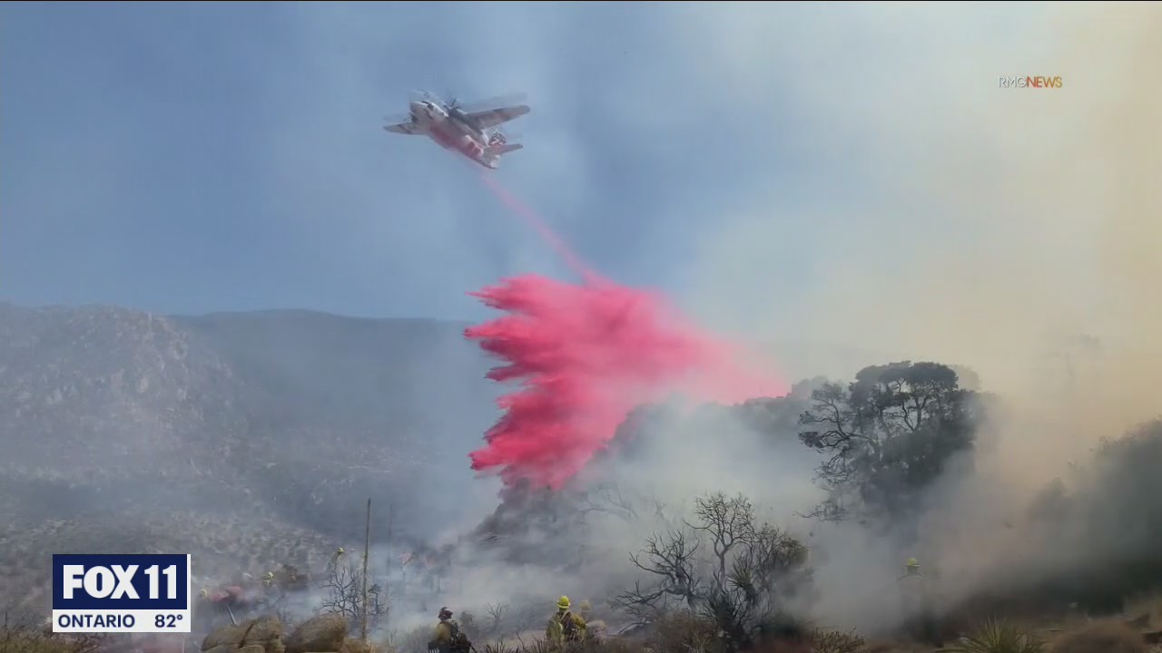 Flats Fire burns as intense heat hits SoCal