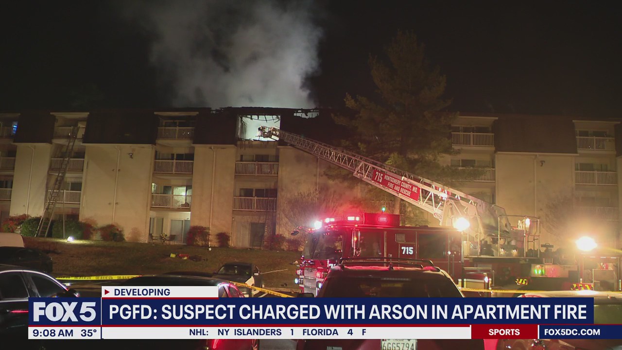 Arson charges after fire damages apartment building in Laurel | FOX 5 DC