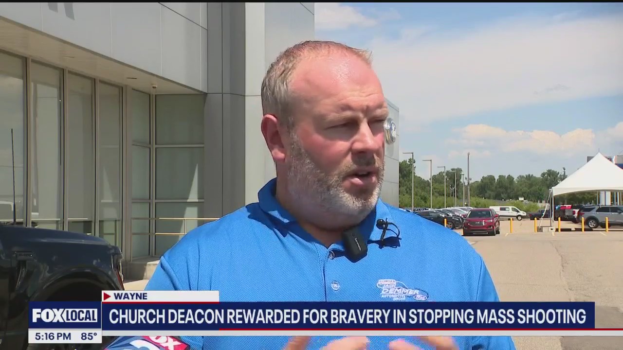 Deacon who stopped would-be mass shooter awarded new truck