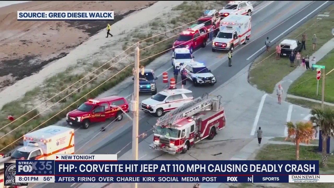 Corvette driver was going 110 mph before crash: FHP | FOX 35 Orlando