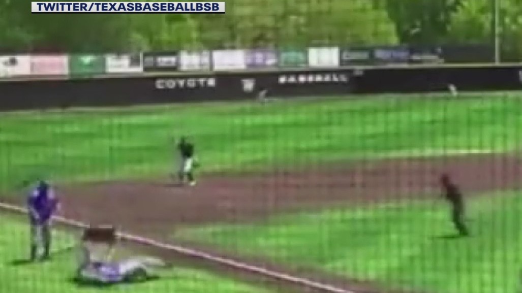 Video: College baseball player tackles opponent