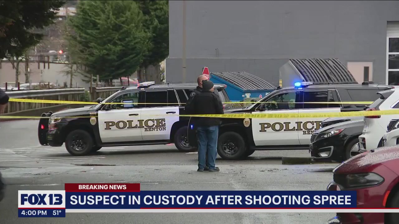 3 injured in seemingly random shooting spree from Renton to Sea-Tac, suspect in custody