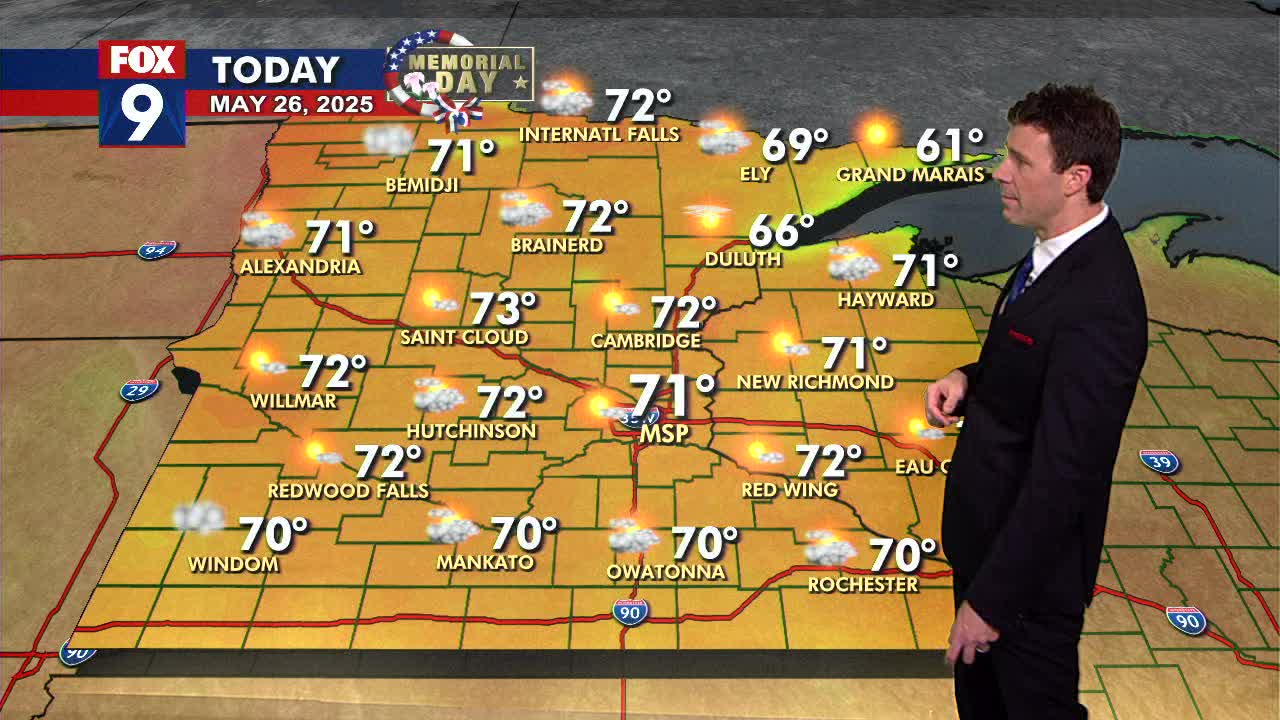 MN weather: Comfortable and quiet Memorial Day