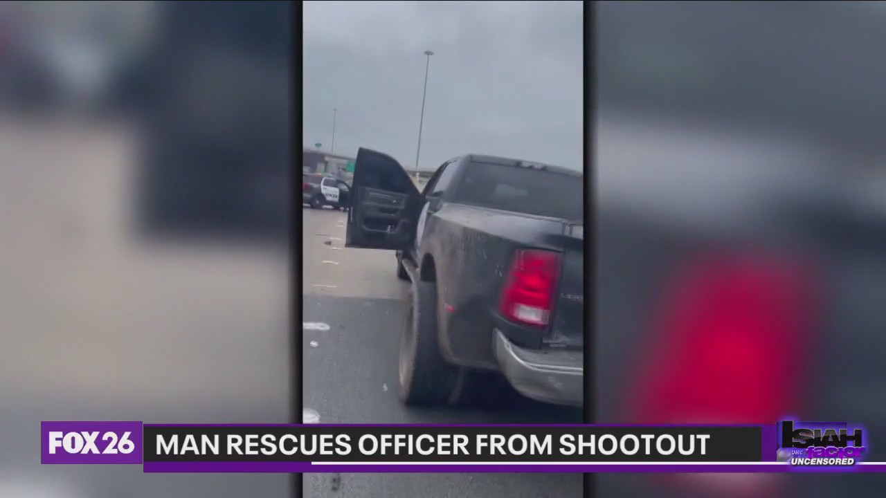 Man jumps into action and rescues injured officer