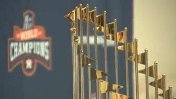 Astros World Series trophy in Austin