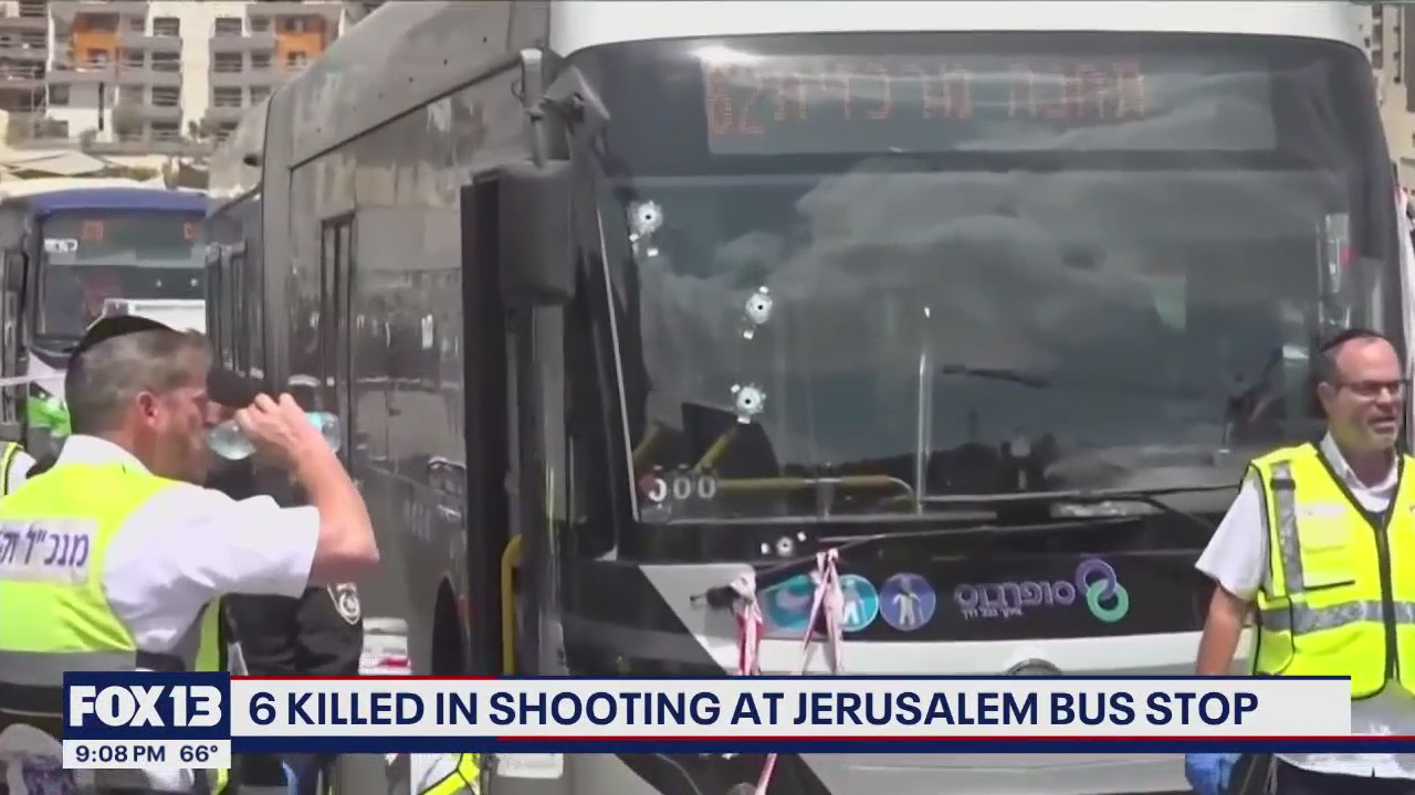 6 killed in shooting at Jerusalem bus stop