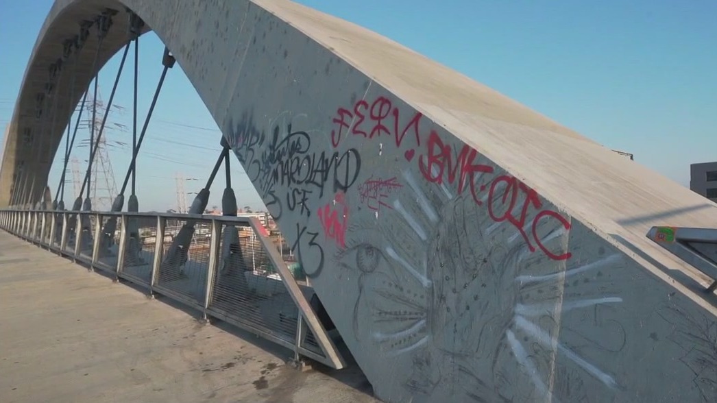 Sixth Street Bridge hit with graffiti, copper theft