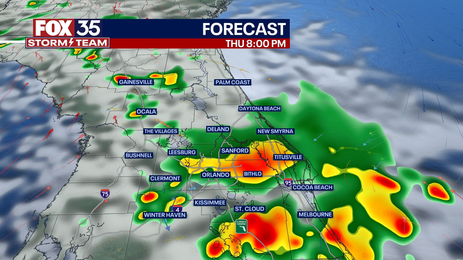 Hot temps with 70% chance of rain