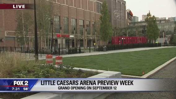 Little Caesars Arena ribbon cutting ceremony today
