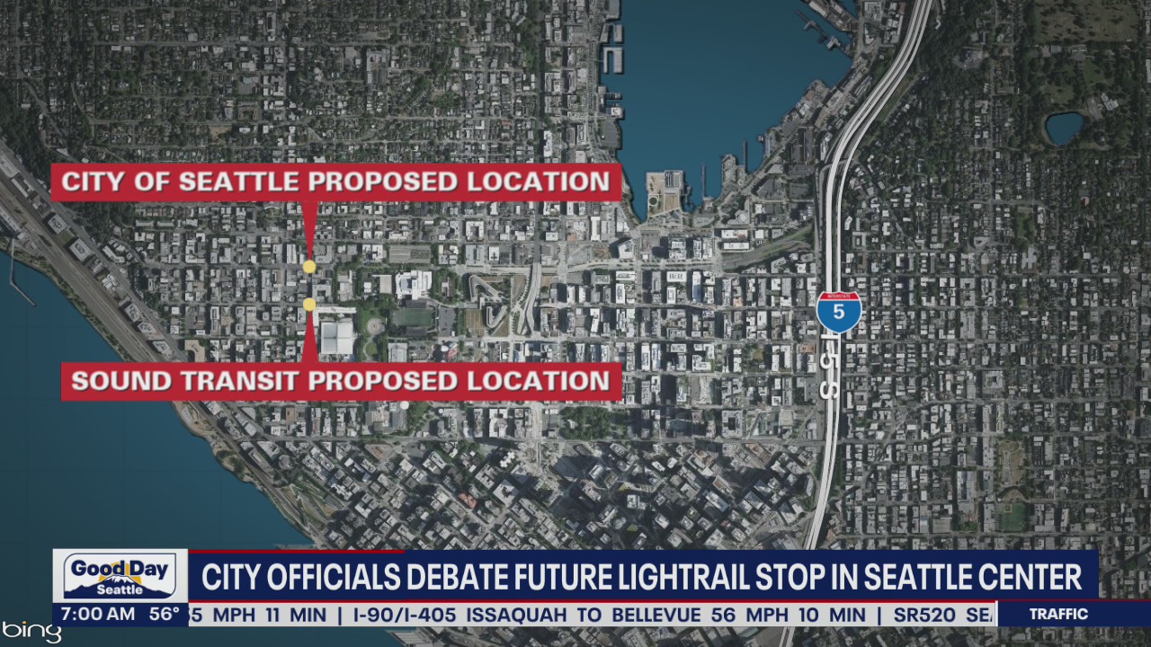 City officials debate future lightrail stop in Seattle Center