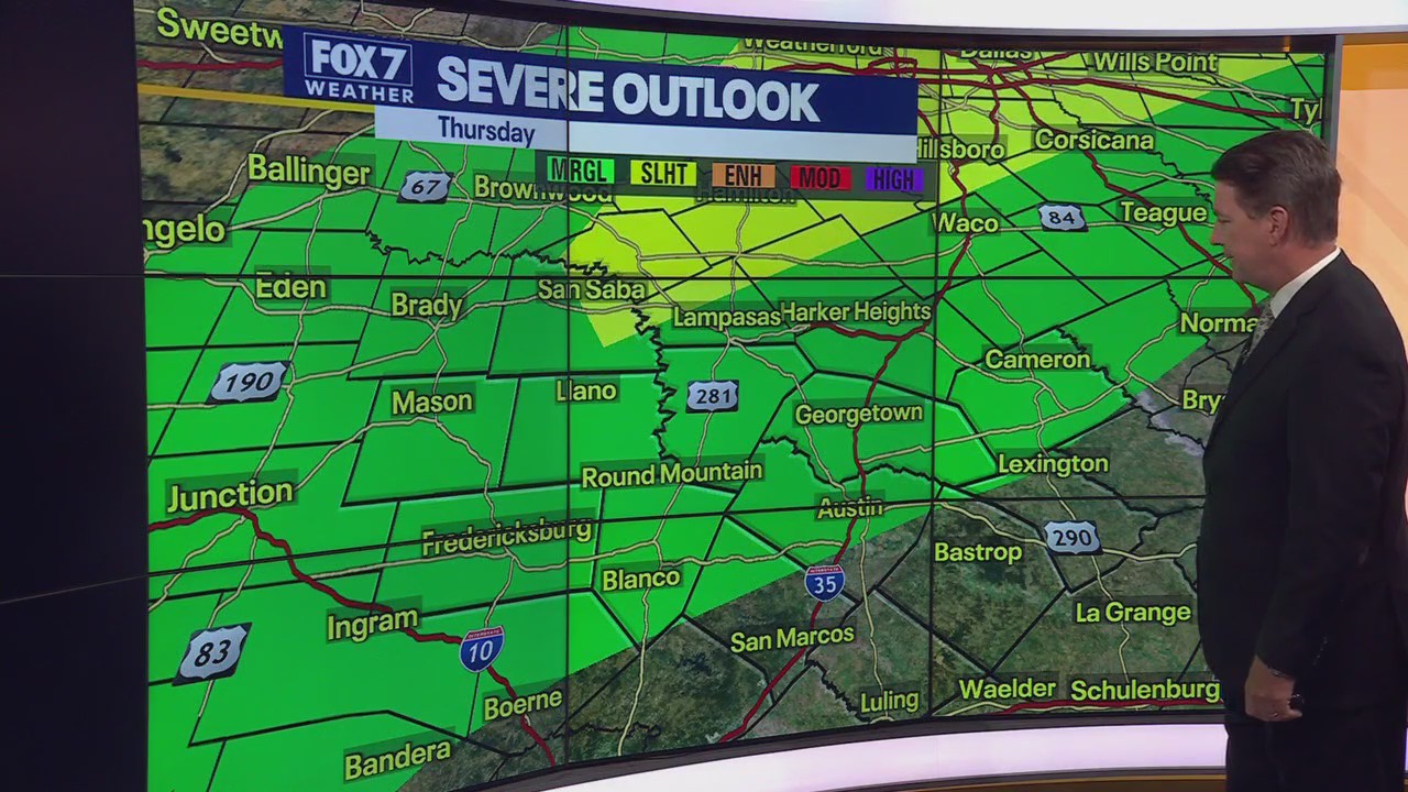 Austin weather: Severe storms possible Thursday