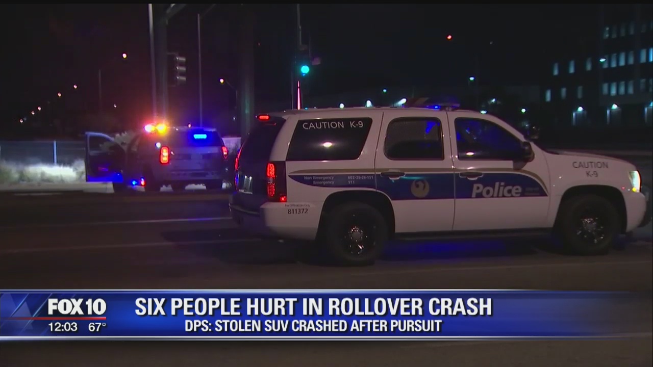 Police: 6 hurt after stolen SUV crashes in Phoenix | FOX 10 Phoenix