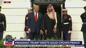 Trump greets Saudi Crown Prince
