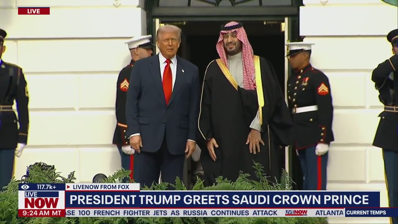 Trump greets Saudi Crown Prince