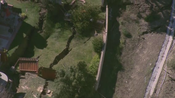Shifting land causing backyards to collapse in Santa Clarita