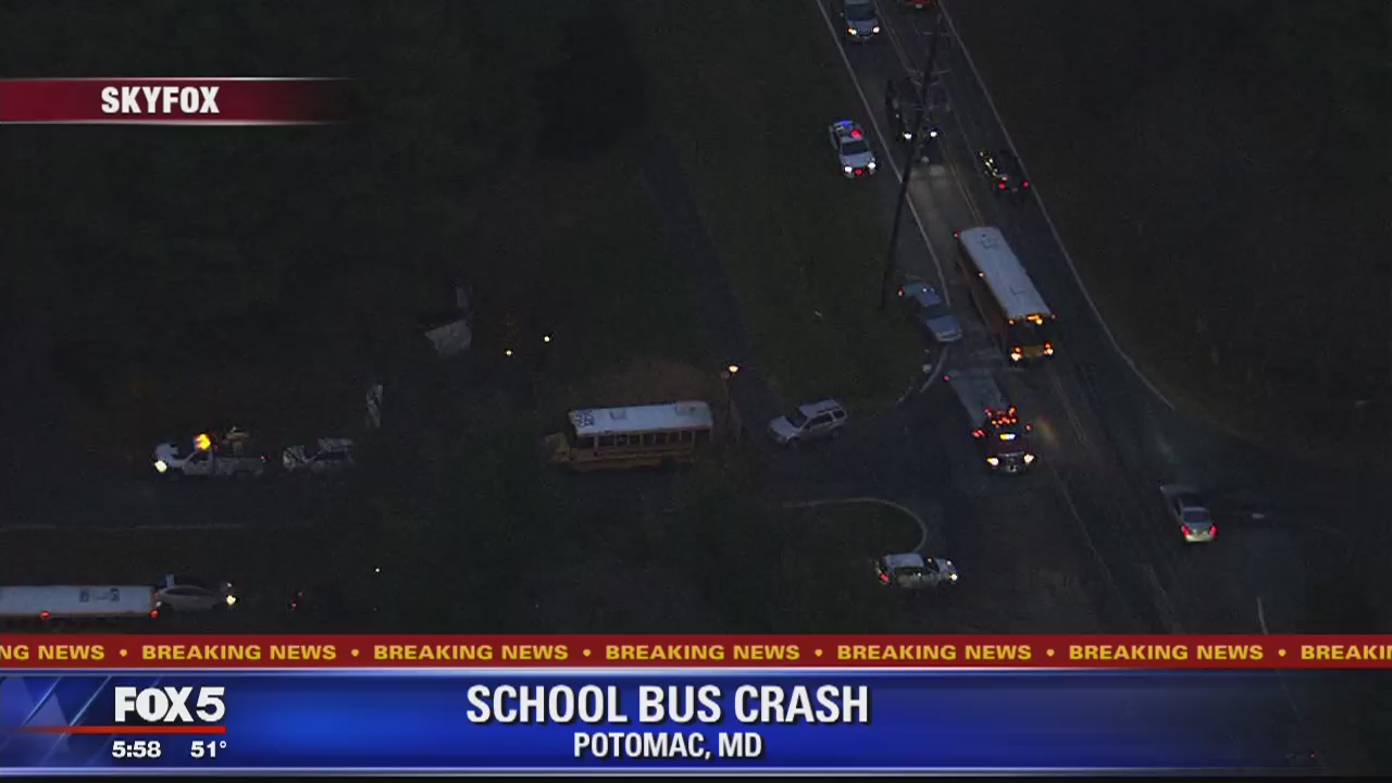 School bus, vehicle collide in Potomac