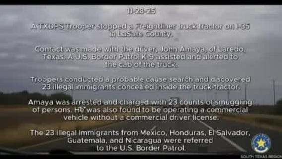 DPS Finds 23 Illegal Immigrants Stuffed Inside Truck Cab in La Salle Co.