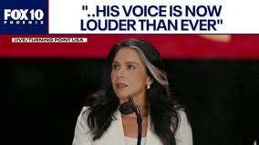 Tulsi Gabbard speaks at Charlie Kirk's memorial