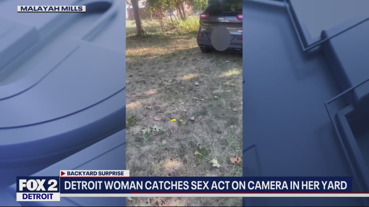 Detroit woman catches sex act on camera in her yard