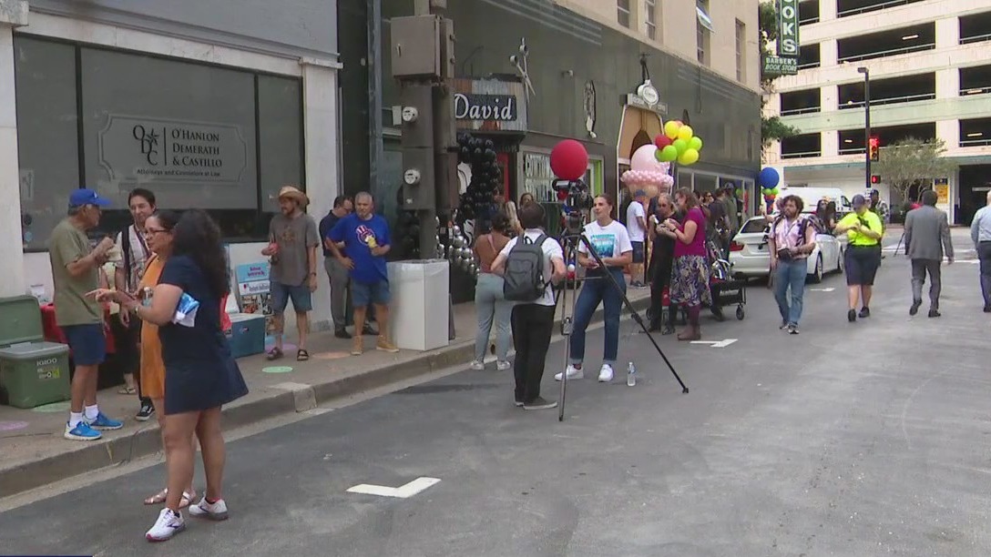 Businesses celebrate street unblocking after explosion