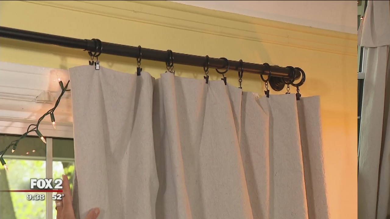 Using canvas drop cloths for curtains, and other DIY projects