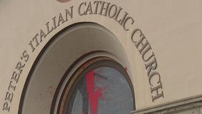 Downtown Los Angeles Italian Catholic church hit with graffiti