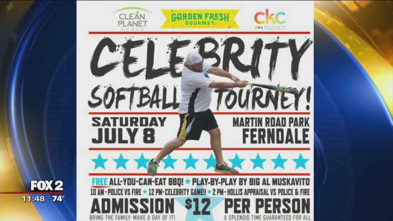 Garden Fresh Gourmet celebrity softball game July 8