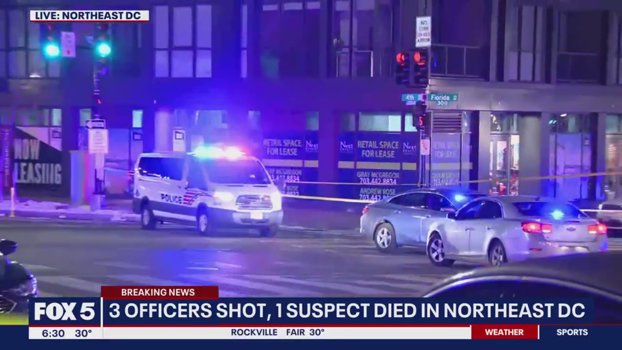 3 officers shot; suspect dead in DC shooting: police | FOX 5 DC