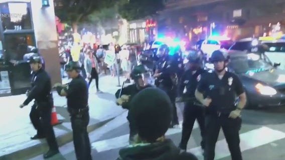 2 arrested, 4 officers injured in DTLA abortion rights protest