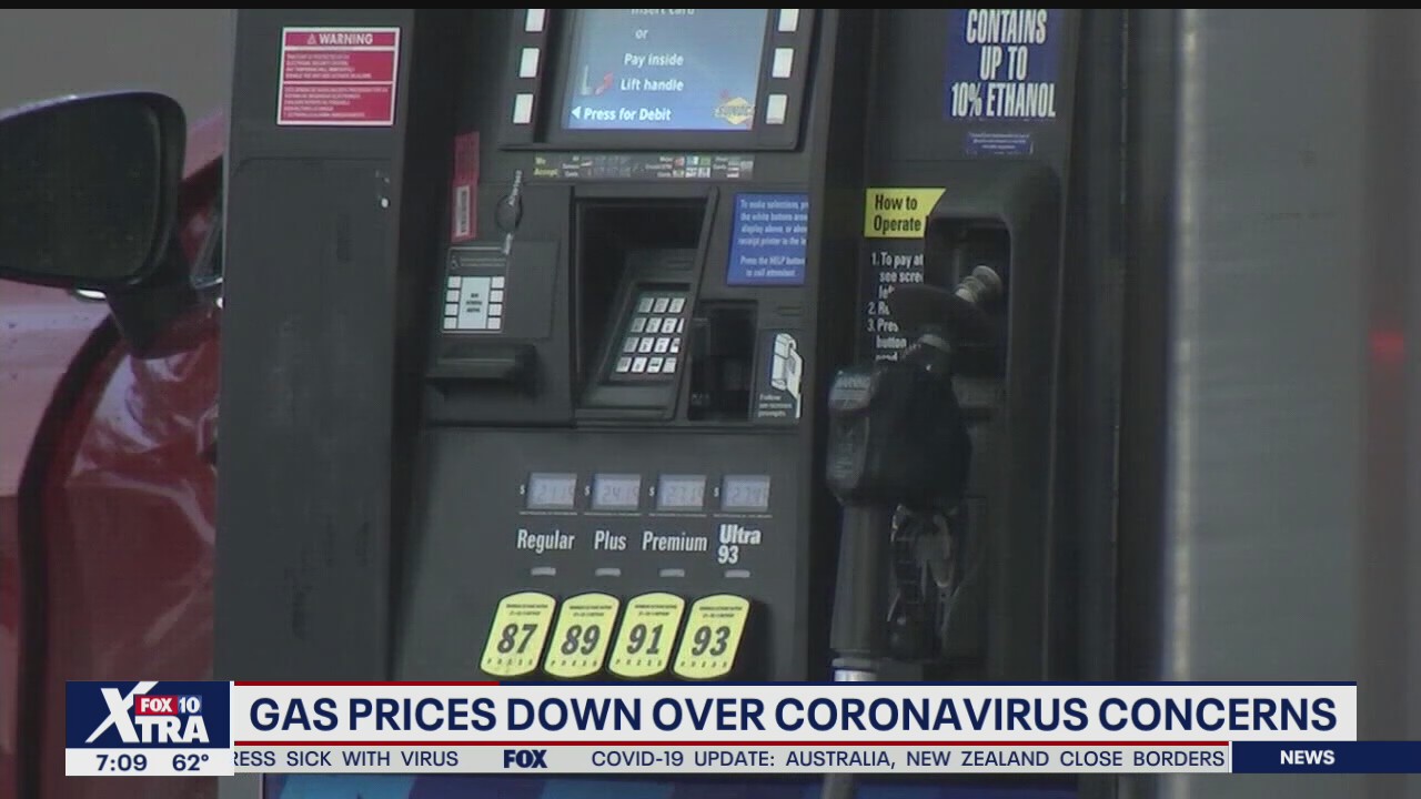 Gas prices tumble as coronavirus outbreak continues