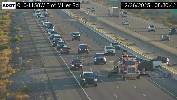 Rollover crash disrupts I-10 traffic: DPS