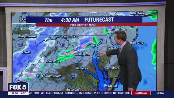 Chances for snow during morning commute in DMV